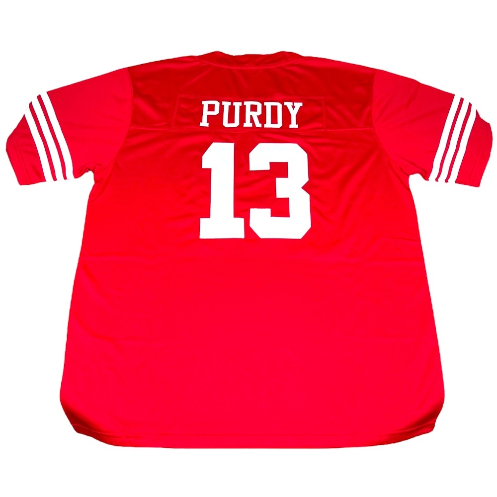 Brock Purdy #13 Unsigned Custom Red Stitched Football Jersey Mens Size Large
